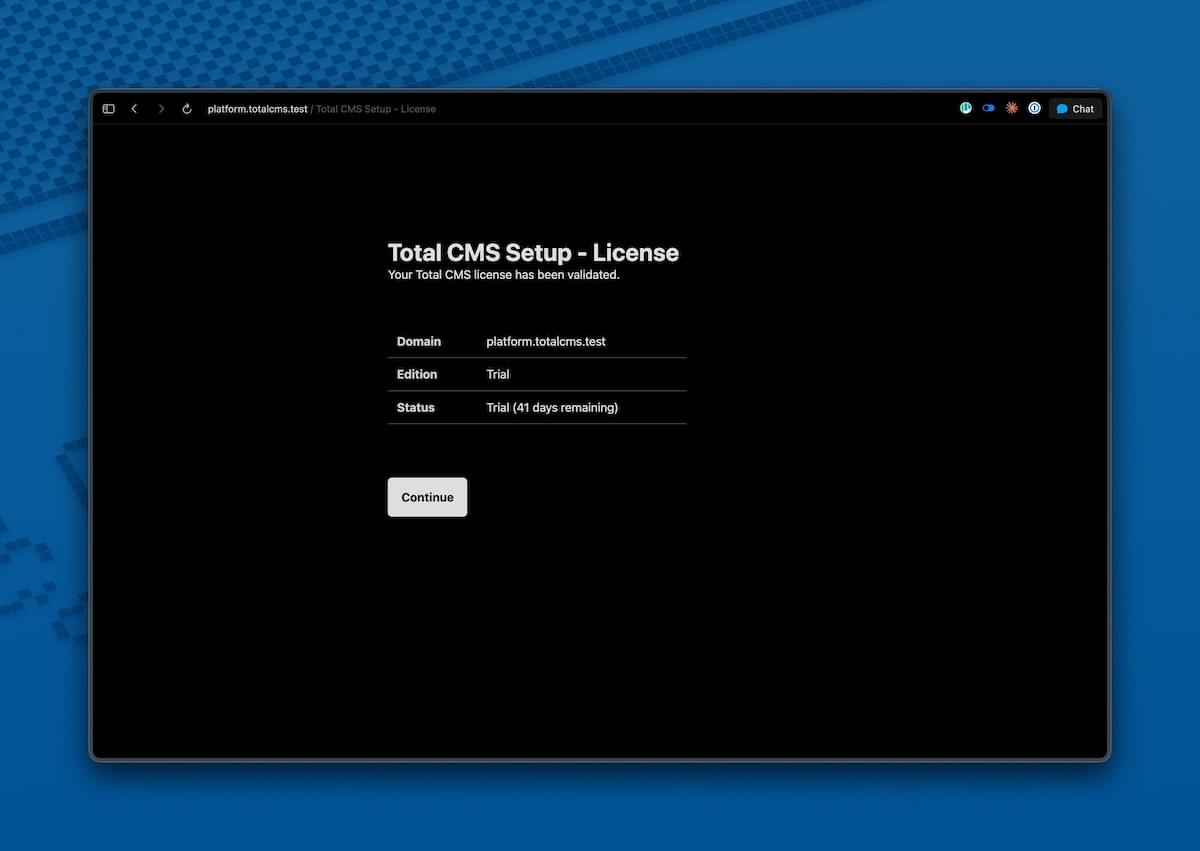Setup Wizard — License